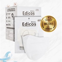 [에디코스] KF94 6종 컬러 새부리형마스크 대형 중형 100매입, 색상:1.화이트 / 사이즈:1.대형 100매입, 상세 설명 참조