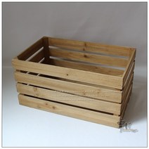 빈티지 아웃도어 직사각형 라지 원목 나무 상자 보관 수납함, 트리플 스몰 39x23x19cm개, 우드 필라멘트