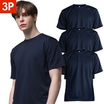 빅사이즈 기능성 반팔 라운드 쿨론 티셔츠 3P 남녀공용 S부터~ 4XL까지