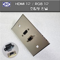 신길전자 벽부판넬 알루미늄 플레이트 70 X 115 HDMI 1구 RGB 1구 커넥터 조립완제품, HDMI 1구 RGB 1구 판넬 조립형