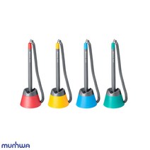 호아프_ 문화 스톱펜 0.7mm 부착 고정 볼펜 4개입