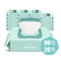 스마트에코 모데라토 80매 20팩 캡형 물티슈