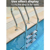 수영장 발판 1개(나사2개 포함) 사다리 안전바 계단 미끄럼방지 풀사다리 가로대 스테인리스 스틸 계단, 한개옵션0