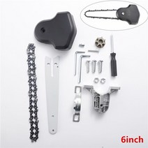 체인톱연삭기 스틸엔진톱 무선 강철 전기톱 충전용 가정용 앵글 그라인더 수리 전기 톱 변환 키트 6 인치/, 02 6 inch