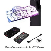 수냉쿨러 Bykski A-AR6900XTOCF-X ASROCK Radeon 6900XT OC 포뮬러 16G 그래픽 카드 라디에이터 VGA 워터 쿨러 12V/5V RGB 용 GP, 5V with controller