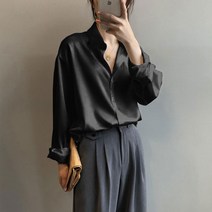 이노뱅크 페미닌 새틴 셔츠 블라우스 4-COLOR ZHA224