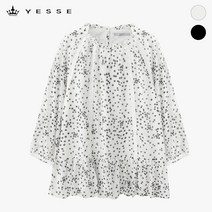 (예쎄) 레이스 패치 뒤트임 블라우스(YS05BL05M)