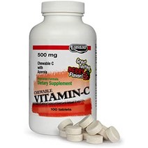 Landau 어린이용 500mg 씹을 수 있는 비타민 C 캔디 amp 성인 – 아세로라와 함께 복용하기 쉬운 비타민 C 보충제 – 코셔 앰프 made in the usa – 맛, 100