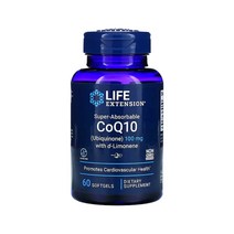라이프익스텐션 CoQ10 코큐텐 유비퀴논 D 리모넨 함유 100mg 60정