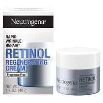 Neutrogena 뉴트로지나 래피드 링클 리페어 재생 노화 방지 페이스 크림 주름 레티놀 모이스처라이저 넥 히알루론산 함유 48g 238326, Original