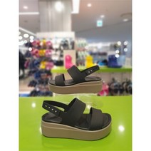 크록스 브루클린 로우 웨지 우먼 블랙머쉬룸 206453-07H