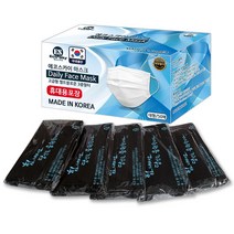 국내생산 고급형 멜트블로운필터 국내인증 일회용마스크 블랙/화이트 100매, (에코)블랙-100매, 2개
