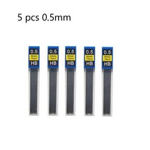 전시 일러스트 시각디자인 기계식 연필 0.3 0.5 0.7 0.9mm 고품질 자동 전문 회화 쓰기 학교 용품 풀 메탈, 06 5pcs refill 0.5mm