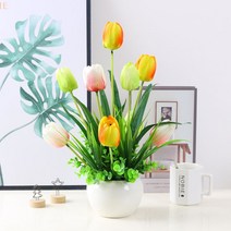 거실 부케 노르딕 모조꽃 응접실이 있다 A스윙 설치함 테이블 플라워 인조 꽃술 식탁 꽃을 진열함 실내 2711156043, 대광 공 대울금 향 오렌지색 _그린
