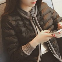 여성 숏패딩 니트 패딩 점퍼