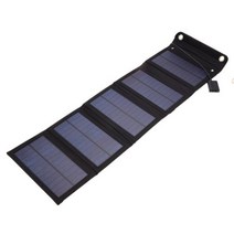 태양광난방 무동력발전기 태양열판 태양광패널태양 전지 패널 접이식 휴대용 방수 에너지 충전기 아이폰, 01 BLACK 5 panel 25w