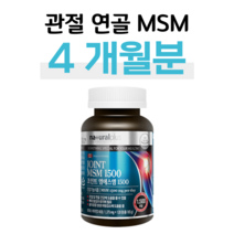 조인트 MSM 엠에스엠 캐나다 관절 연골 건강 도움 골다공증 발생 위험 감소 도움 하루 2알 비타민 D 생선 콜라겐 상어 연골 초록입홍합 분말, 4개월, 1375mg x 120정 (하루 2정)