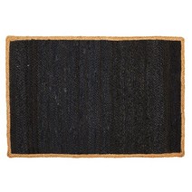 47th & Main 도어매트 천연 섬유 주트 브레이드 액센트 러그 61cm x 91.4cm(2피트 3피트) 네이비 397716