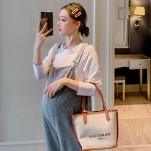 임산블리 렌시 조거밴딩 멜빵 바지 루즈 임산부복