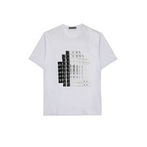 CORNELIANI 꼬르넬리아니 화이트 솔리드 만투아성당 프린트 코튼 라운드넥 반팔 티셔츠 CS6TSHK08 -