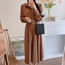 고퀄리티 벨트 트렌치 바바리 롱 원피스 3컬러