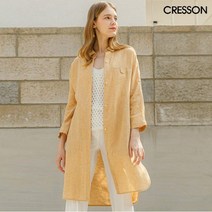 크레송 린넨 100 롱 셔츠형 아우터 CRSTSH001-21BiYE