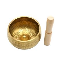 싱잉볼 명상 미니 종교 불교 정신 이완 요가를위한 나무 망치 음악 치료 구리 1, 9.5cm