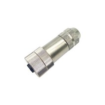 커넥터M12 항공 센서 커넥터 금속 플러그 헤드 이더넷 EtherCat Profinet Shield IP67 금도금 4 5 8 핀 A/B, 02 B-Coding_02 5P_02 Female