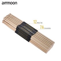 드럼 세트 패드 스네어 스틱 Ammoon 312 쌍 5a7a 나지만 나무 fraxinus mandshurica 나무 타악기 액세서리, 3쌍 5a