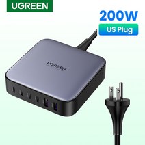 GAN충전기 C타입어댑터 UGREEN-GaN 데스크탑 노트북 고속 6 인 1 12 프로 태블릿 용 휴대폰 충전기, 3.200W US Plug