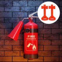 소화기브라켓 다목적 자동차 마운트 브래킷 소화기 홀더 선반 트럭 플라스틱 행거 2 개, [01] Red, Red