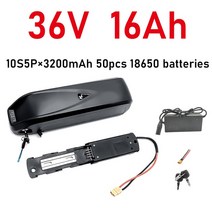 2인승전기자전거 전기 자전거 Hailong 배터리 스쿠터 36V 48V 52V USB 18650 BBS02 11Ah 500W, 04 36V 16Ah 10S5P, 한개옵션1