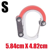 하이브리드 기어 클립-360 Carabiner 회전 후크 클립 캠핑 낚시 하이킹 여행 배낭 비 잠금 강력한, [02] S1