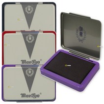 스탬프 패드 매표 도장 인주 명판 잉크 고무인 보라색 적색 흑색 스템프 사무 (소), 감청색