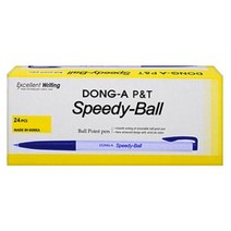 동아 스피디볼 유성펜 0.7mm, 0 혼합(흑0청12적12, 24개입