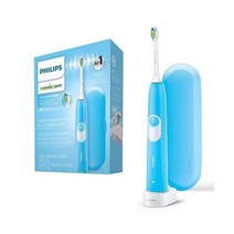 PHILIPS Sonicare 전동 칫솔 EssentialClean 충전식 다이아몬드클린 브러시 헤드 소닉 전자 여행용 케이스 블루 미국직송 281384, 블루._1 Count (Pack of 1)