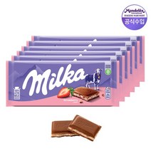 몬델리즈 밀카 타블렛 초콜릿 스트로베리 100g 6개, 밀카 100g 스트로베리