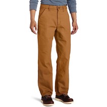 Carhartt 남성 워시드 덕 작업 덩가리 바지 Washed Duck Work Dungaree 34w x 32l 브라운 4165722003