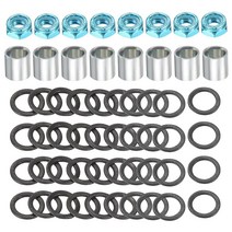 PATIKIL Skateboard Truck Hardware Kit Lock Nuts Axle Washers Spacer Speed Rings Repair Set for Long