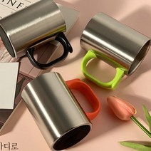 국산 스텐머그컵 사무실 커피 차머그컵 이중 스텐 보온 보냉컵 280ml, 색상 랜덤 스텐머그컵 280ml