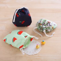 [DIY키트 패키지] (동영상설명) (4개세트) 방수 약 파우치만들기 약병 파우치 약주머니 조리개주머니 과일시리즈 아보카도 앵두 수박