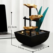 실내분수 인공폭포 개업선물 물멍 분수대 천연가습 연못 수경정원 미니, 수전금하
