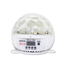 진미디어 LED QM3 미러볼 가정용 업소용 노래방조명 노래클럽조명 7080클럽조명 파티용조명 이벤트조명 행사용조명 실내무대조명 공연용조명, 화이트-업소용, 1개
