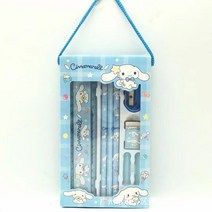 Sanrio 문구 세트 Kawaii Cinnamorroll mymelody Kuromi 만화 학생 연필 지우개 눈금자 어린이 학교 용품 선물 385ea3 385ea2, 03 Cinnamoroll