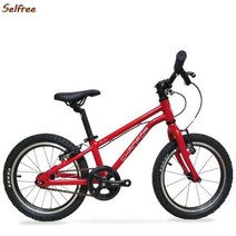 옛날자전거 Selfree 3-9세 알루미늄 합금 어린이용 자전거 자전거 더블 일반자전거, 빨간색, 16인치