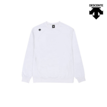 [데상트]G공용 친환경 코튼 백워딩 맨투맨 SM313UHT87-WHT0
