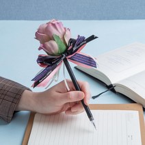 부드러운 입학식 졸업식 선물 핑크 장미 볼펜 고급