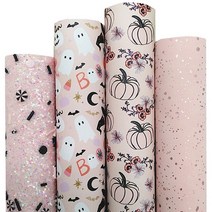 핑크 할로윈 인조 가죽 세트 유령 호박 맞춤형 합성 펠트 백킹 활 21x29CM Q1442, 05 5
