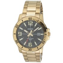 카시오 클래식 스테인레스 스틸 데이터 인디케이터 시계 골드 (MTPVD01G1BV) 가성비 추천 미국직구