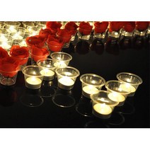 발렌타인데이 프로포즈 촛불 장식 투명컵 50P 홈인테리어 파티소품 생일